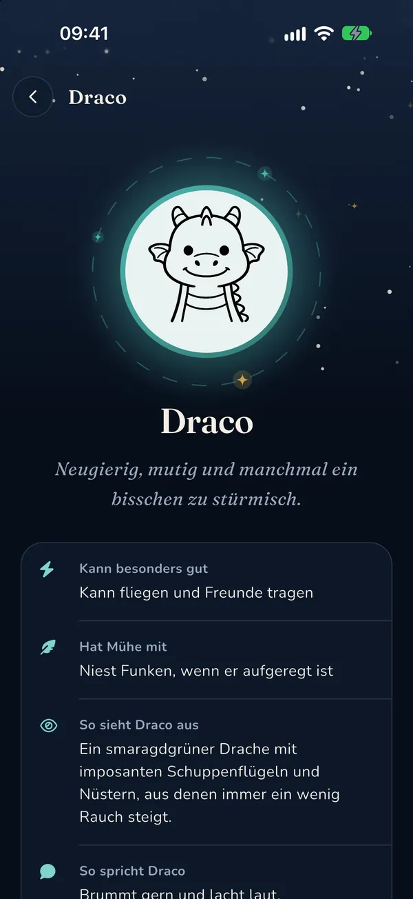 Steckbrief von Draco mit Stärke, Schwäche und Aussehen
